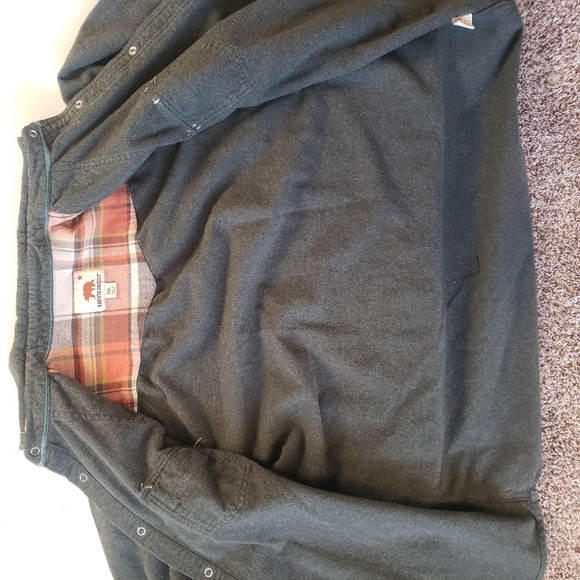 Men's XXL Dakota Grizzly 100% Cotton Flannel Deep Sage Green Button-Up Shirt - Picture 11 of 12